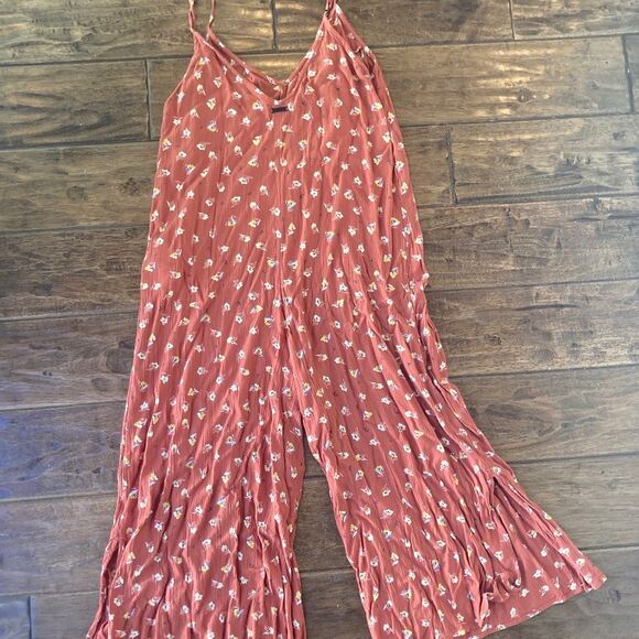 Billabong Earthy Shake It Again Wide Leg Jumpsuit Small Boho Summer Beach - Picture 3 of 11